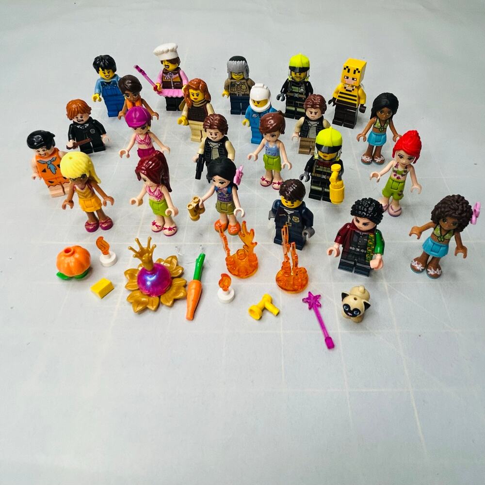 23 Lego Figures accessories Minecraft Friends Harry Potter Flintstones Disney